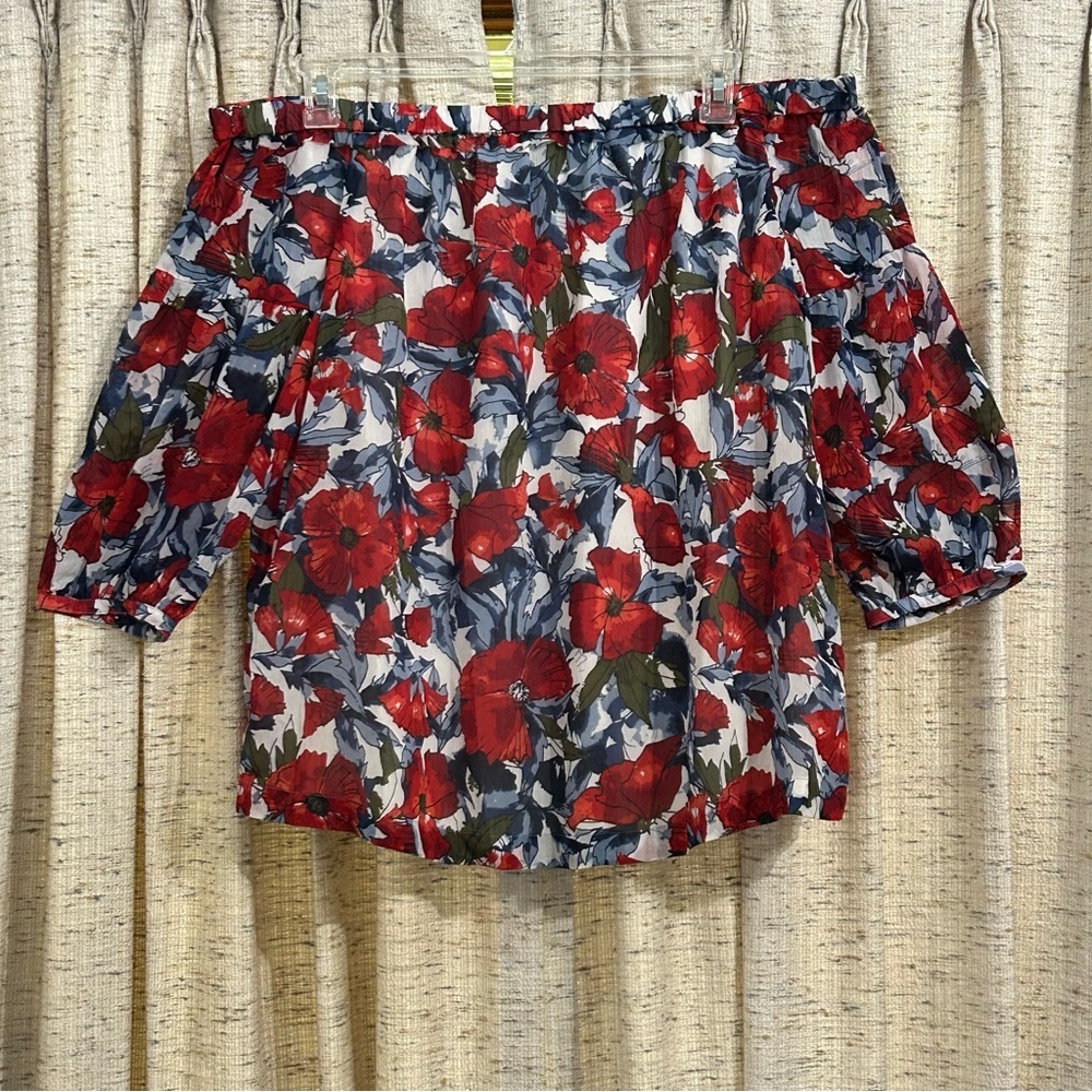 A Pea In The Pod Maternity Off The Shoulder Floral Blouse